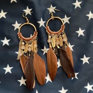 Boho Feather Earrings